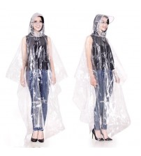 Áo mưa vi sinh trong suốt có khẩu trang che mặt loại 1 đầu